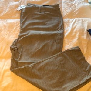 Lane Bryant plus size 28W “the Madison” pant. New with tags. Gray w/navy stripes